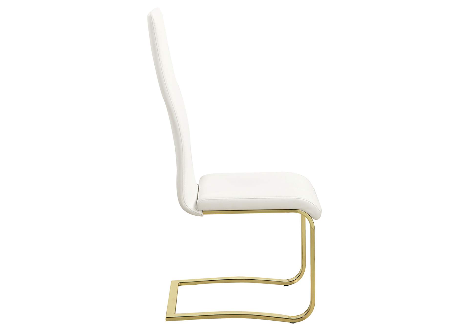 Blair Side Chairs White and Rustic Brass (Set of 4),Coaster Furniture