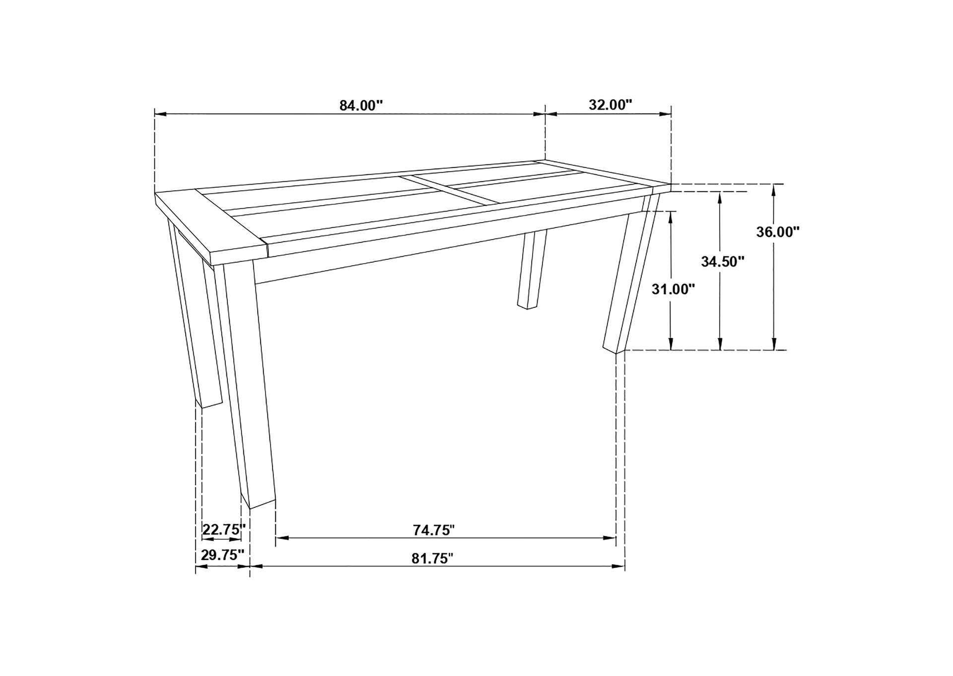 COUNTER HT TABLE 7 PC SET,Coaster Furniture