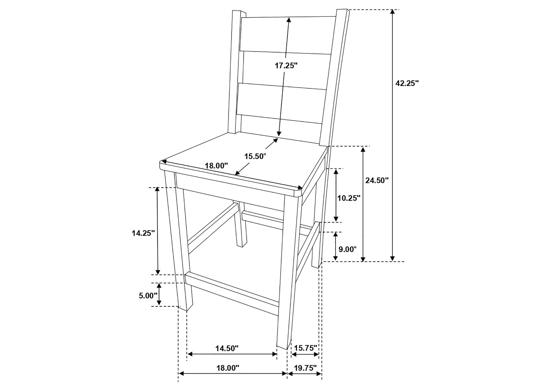 COUNTER HT TABLE 7 PC SET,Coaster Furniture