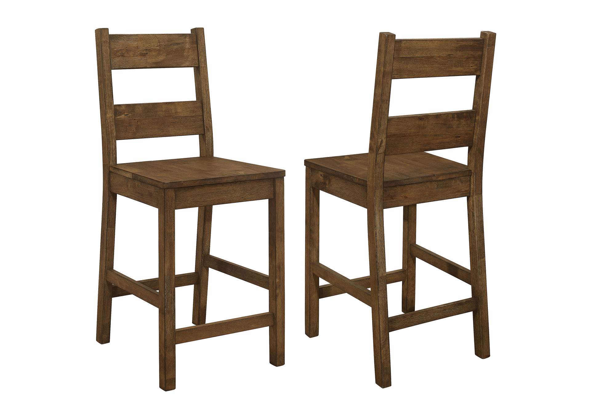 Coleman Counter Height Stools Rustic Golden Brown (Set of 2),Coaster Furniture