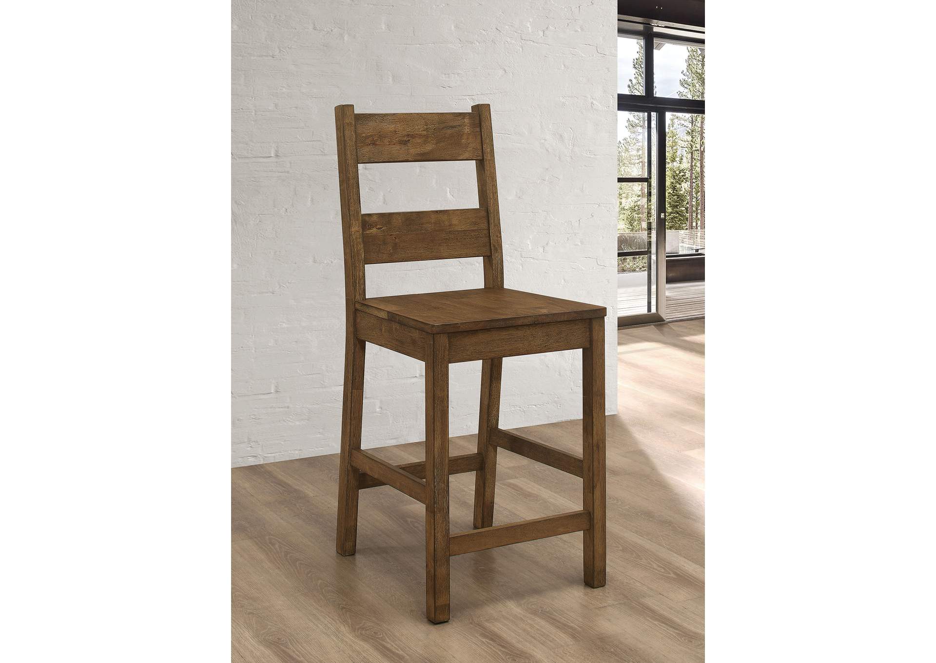 Coleman Counter Height Stools Rustic Golden Brown (Set of 2),Coaster Furniture