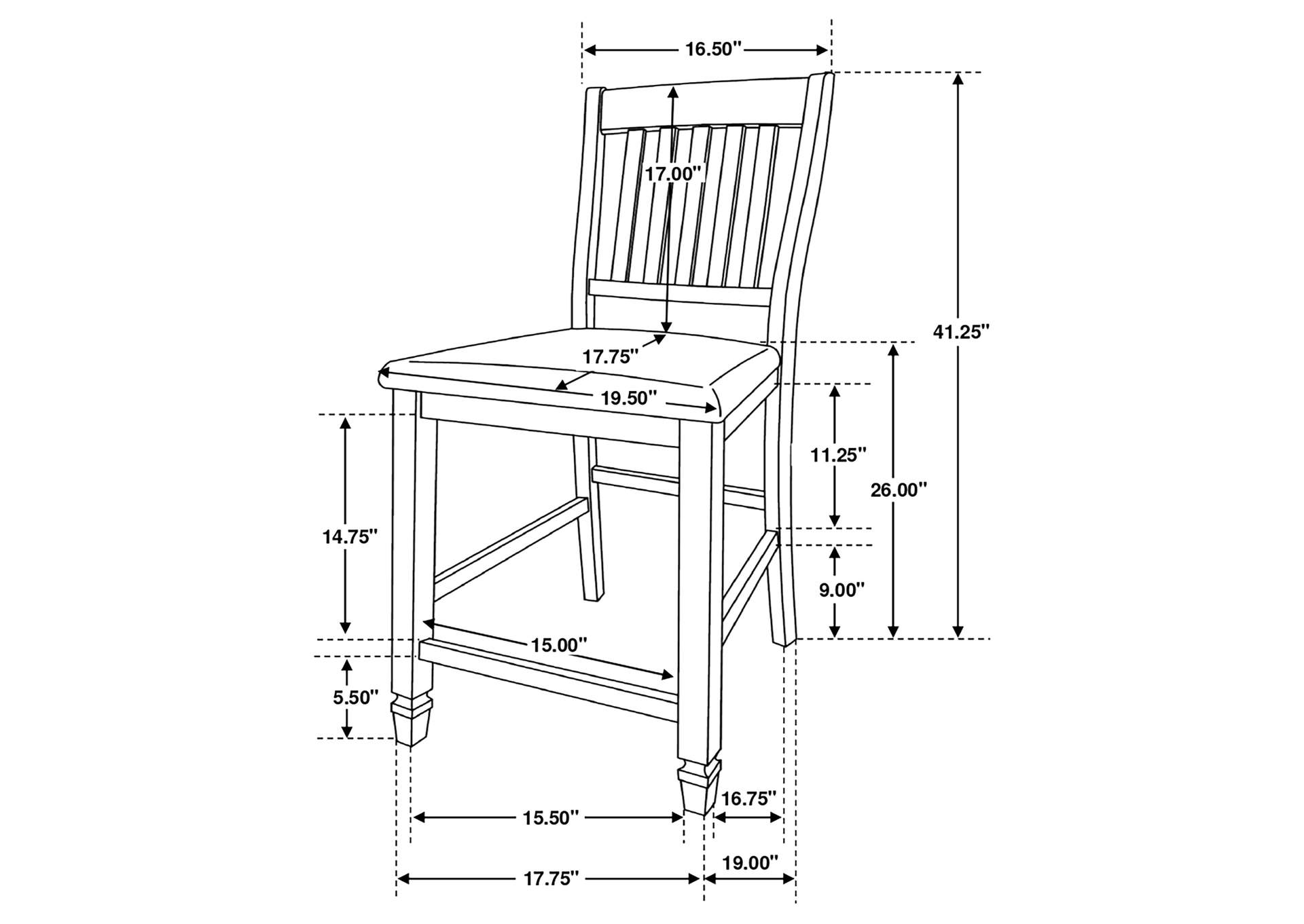 COUNTER HT TABLE 7 PC SET,Coaster Furniture