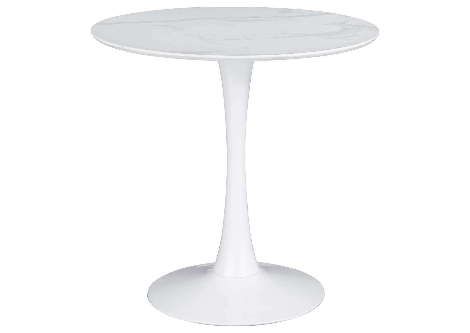 Arkell 30-inch Round Pedestal Dining Table White,Coaster Furniture