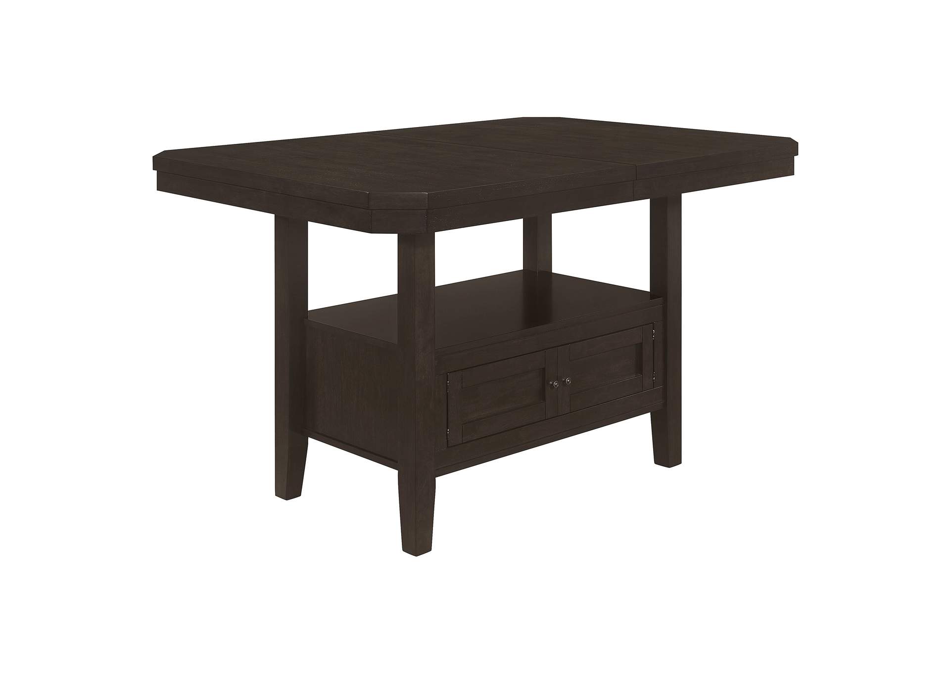 Prentiss Extendable Rectangular Counter Height Table with Butterfly Leaf Cappuccino,Coaster Furniture