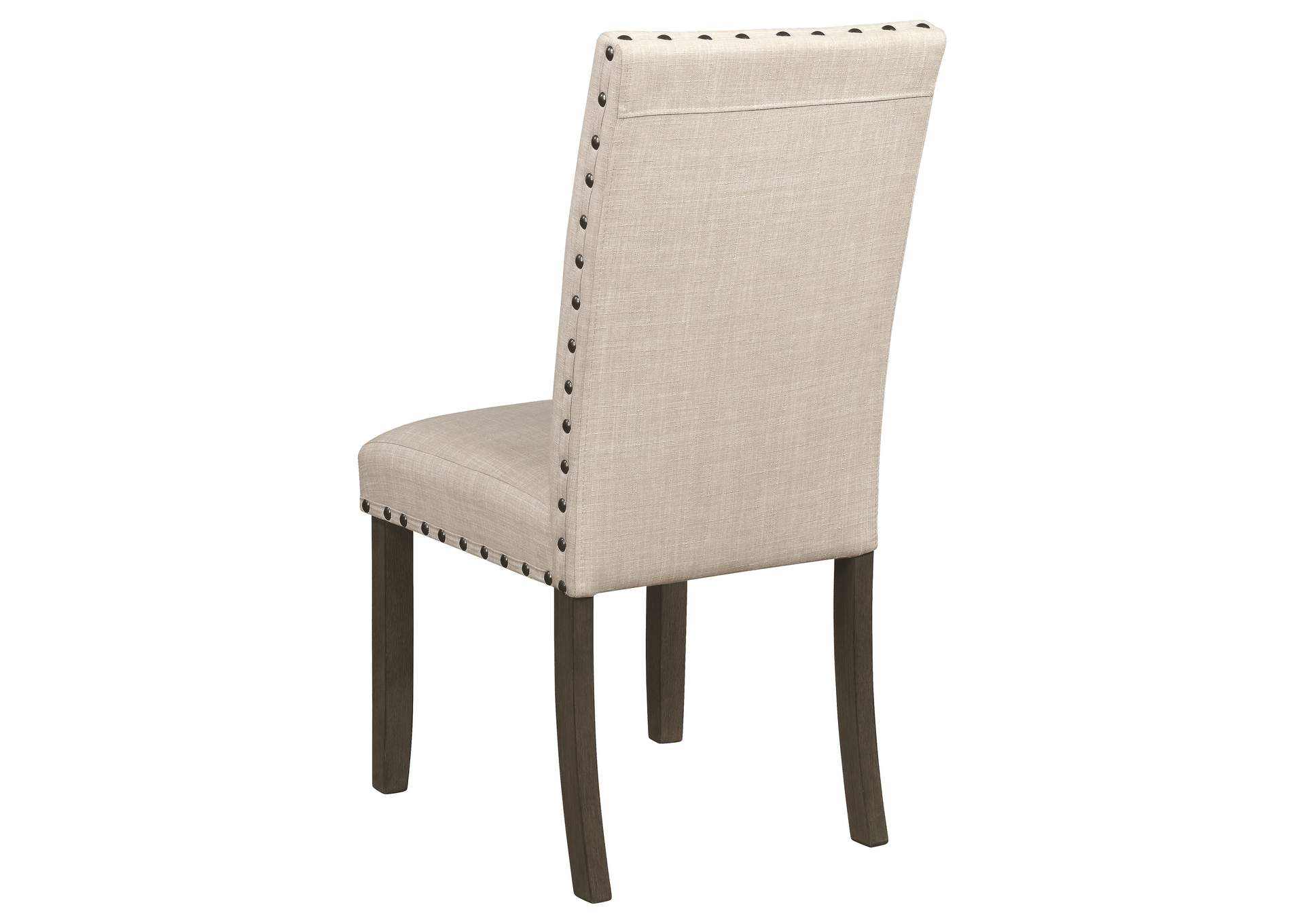 Coleman Upholstered Side Chairs Beige and Rustic Brown (Set of 2),Coaster Furniture