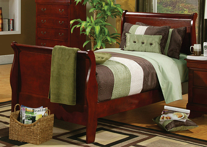 Louis Philippe Cherry Twin Size Bed,ABF Coaster Furniture