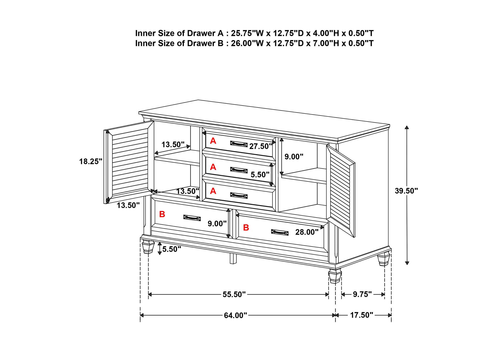 Franco Storage Platform Bedroom Set,Coaster Furniture