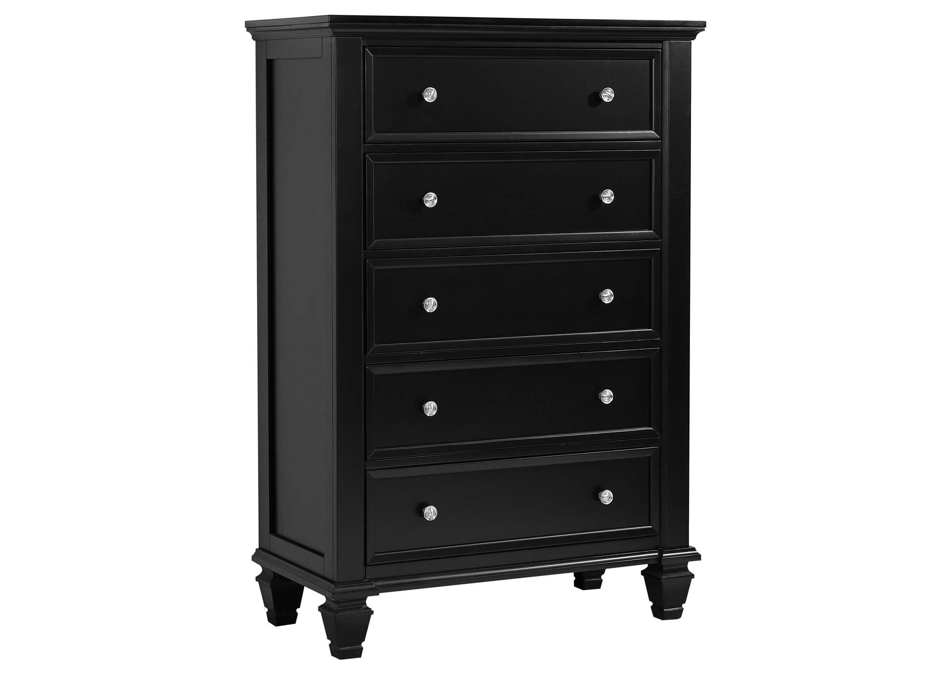 Sandy Beach 5-drawer Chest Black,Coaster Furniture