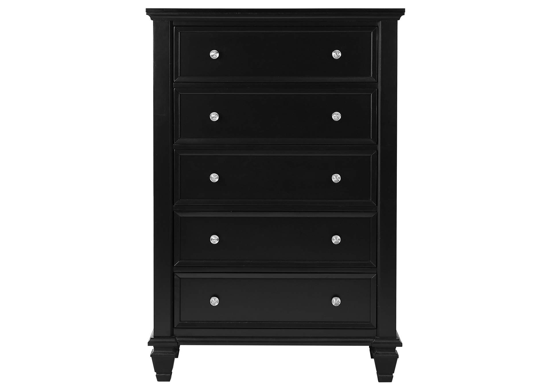 Sandy Beach 5-drawer Chest Black,Coaster Furniture