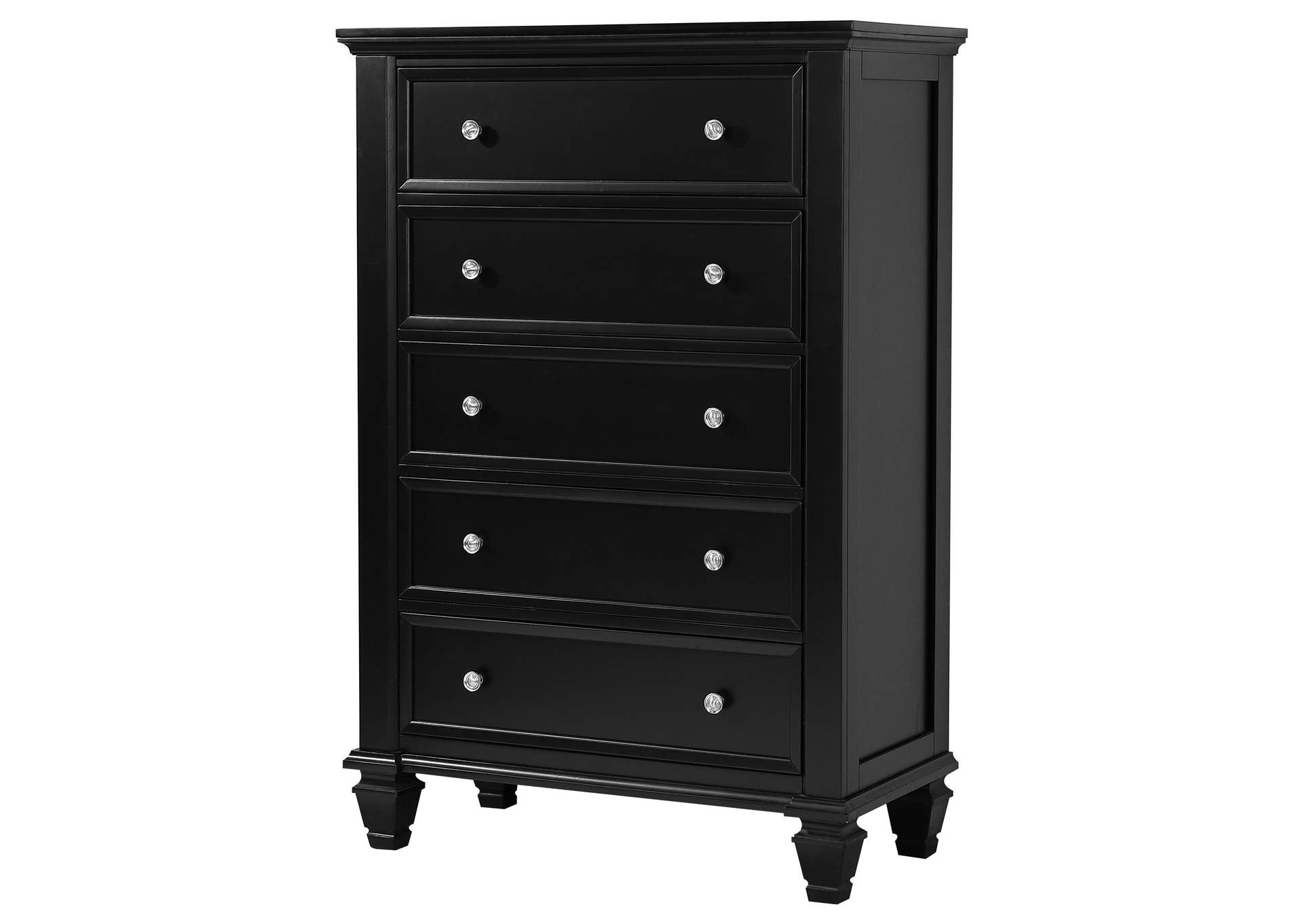 Sandy Beach 5-drawer Chest Black,Coaster Furniture