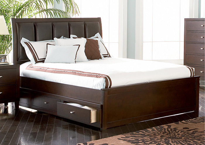Lorretta Cappuccino California King Storage Bed,ABF Coaster Furniture