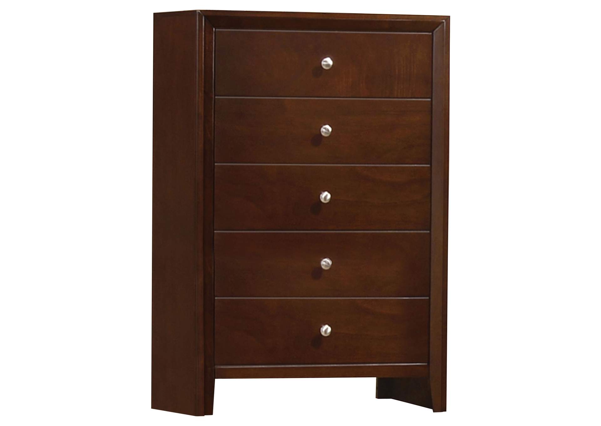 Serenity Rectangular 5-drawer Chest Rich Merlot,Coaster Furniture