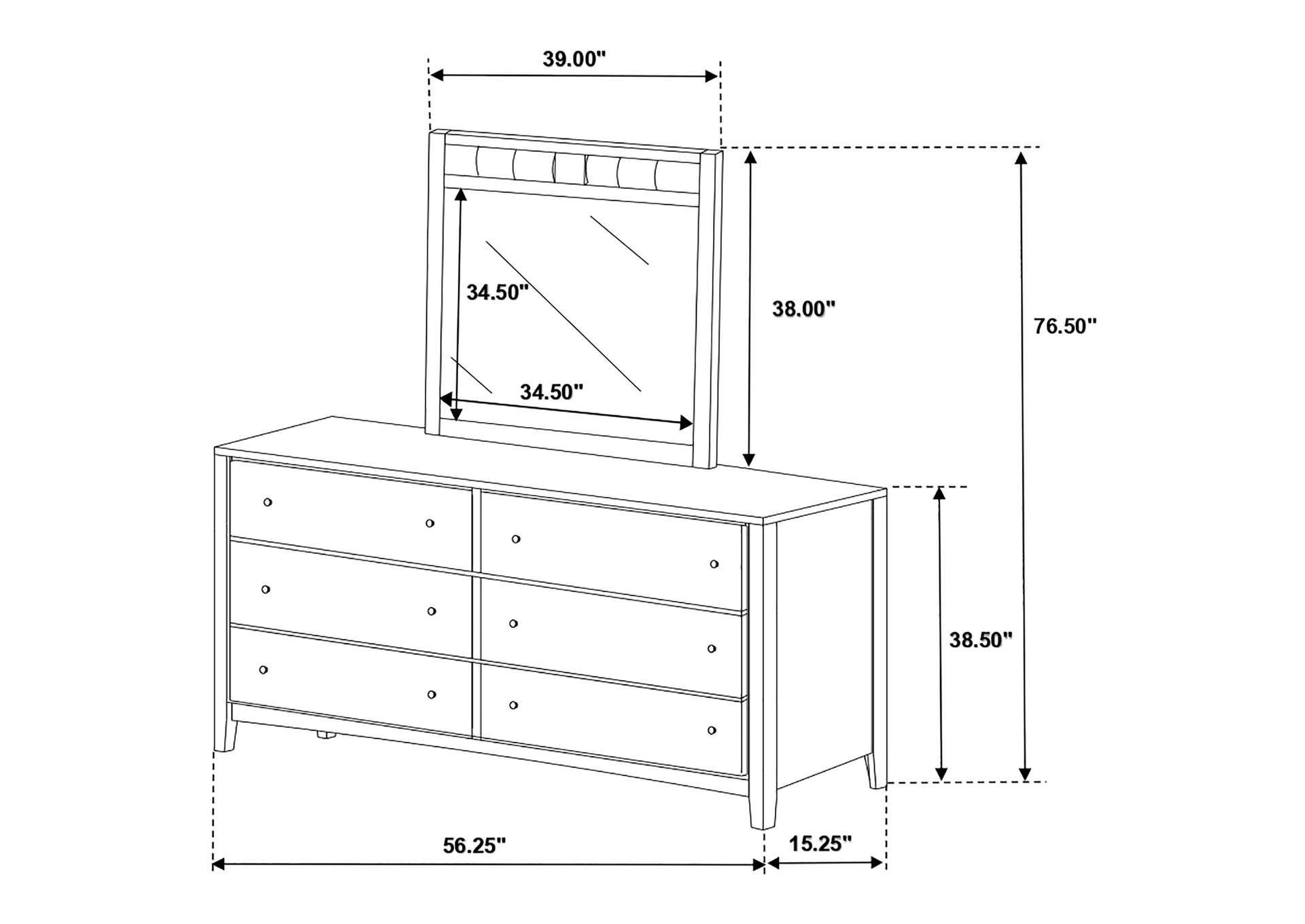 DRESSER WITH MIRROR,Coaster Furniture