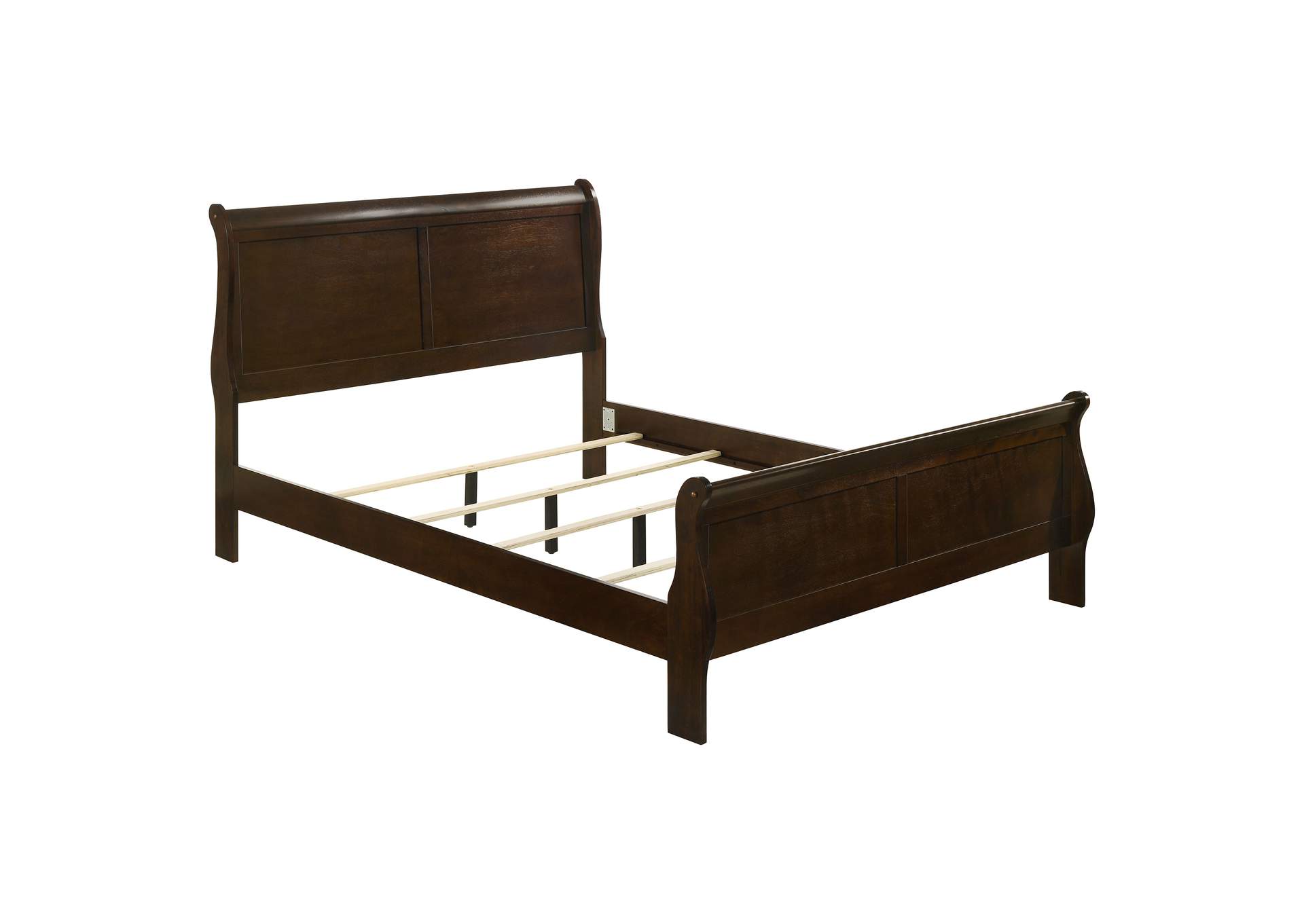 Louis Philippe Queen Panel Sleigh Bed Cappuccino,Coaster Furniture