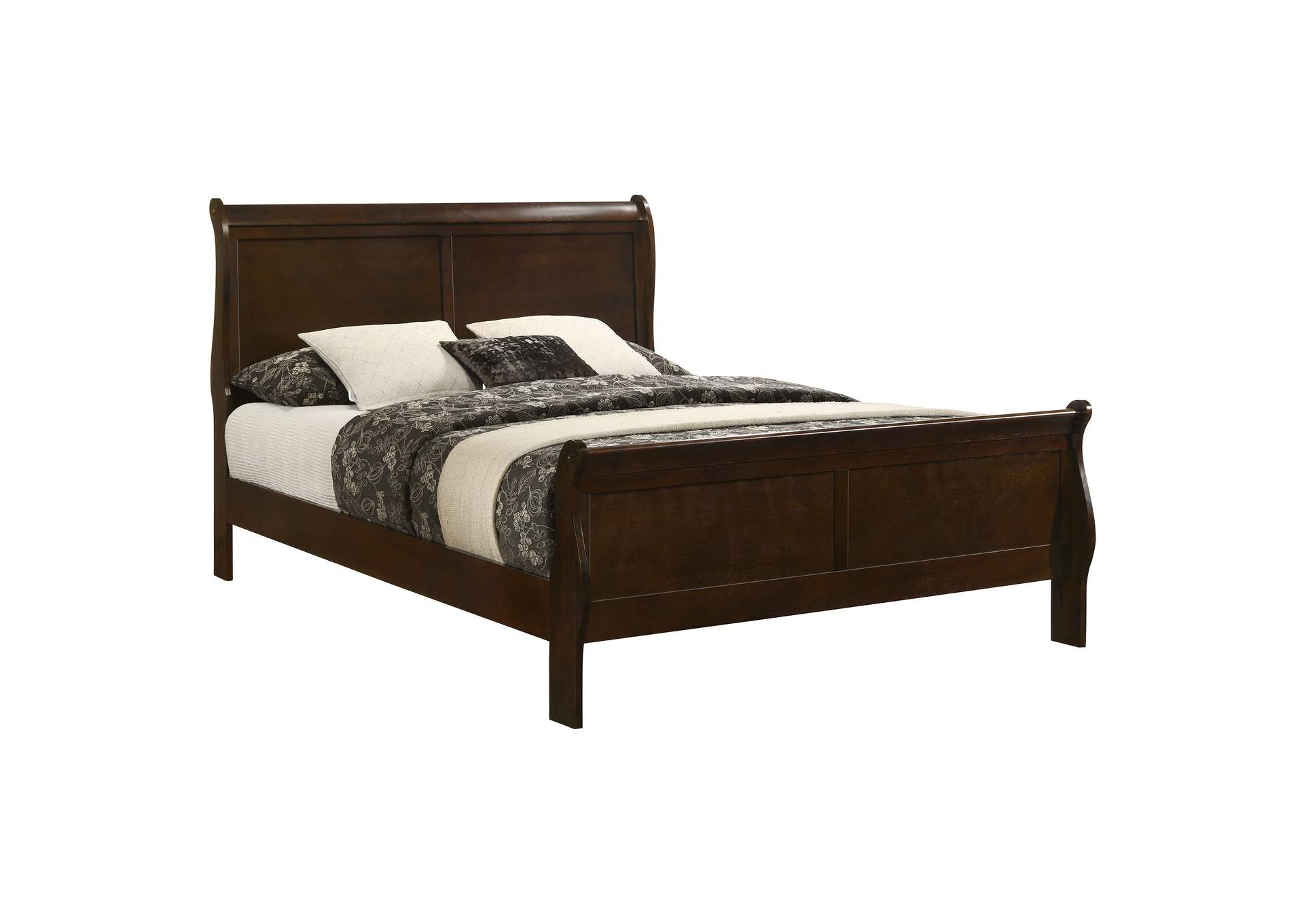 Louis Philippe Queen Panel Sleigh Bed Cappuccino,Coaster Furniture