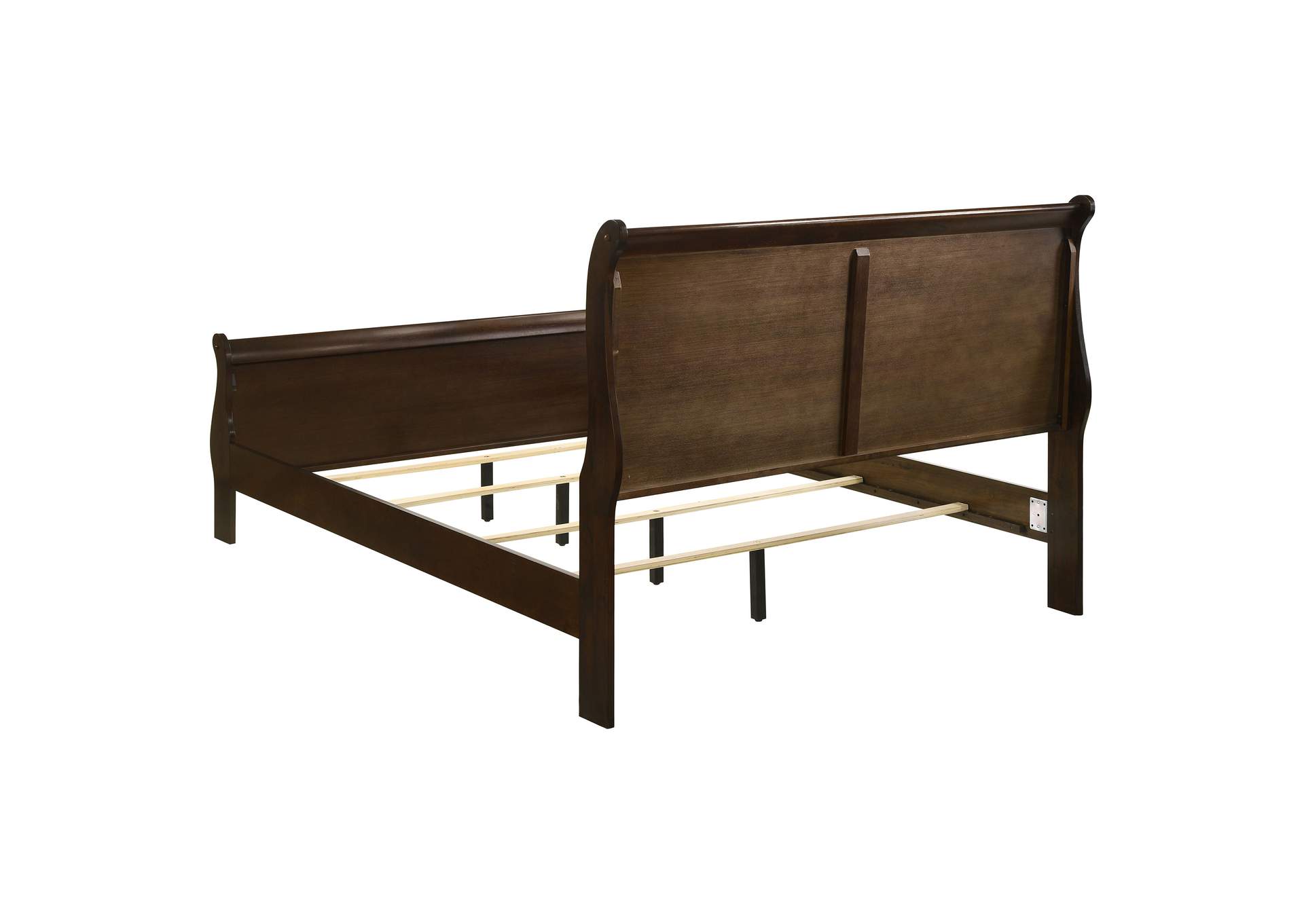 Louis Philippe Queen Panel Sleigh Bed Cappuccino,Coaster Furniture