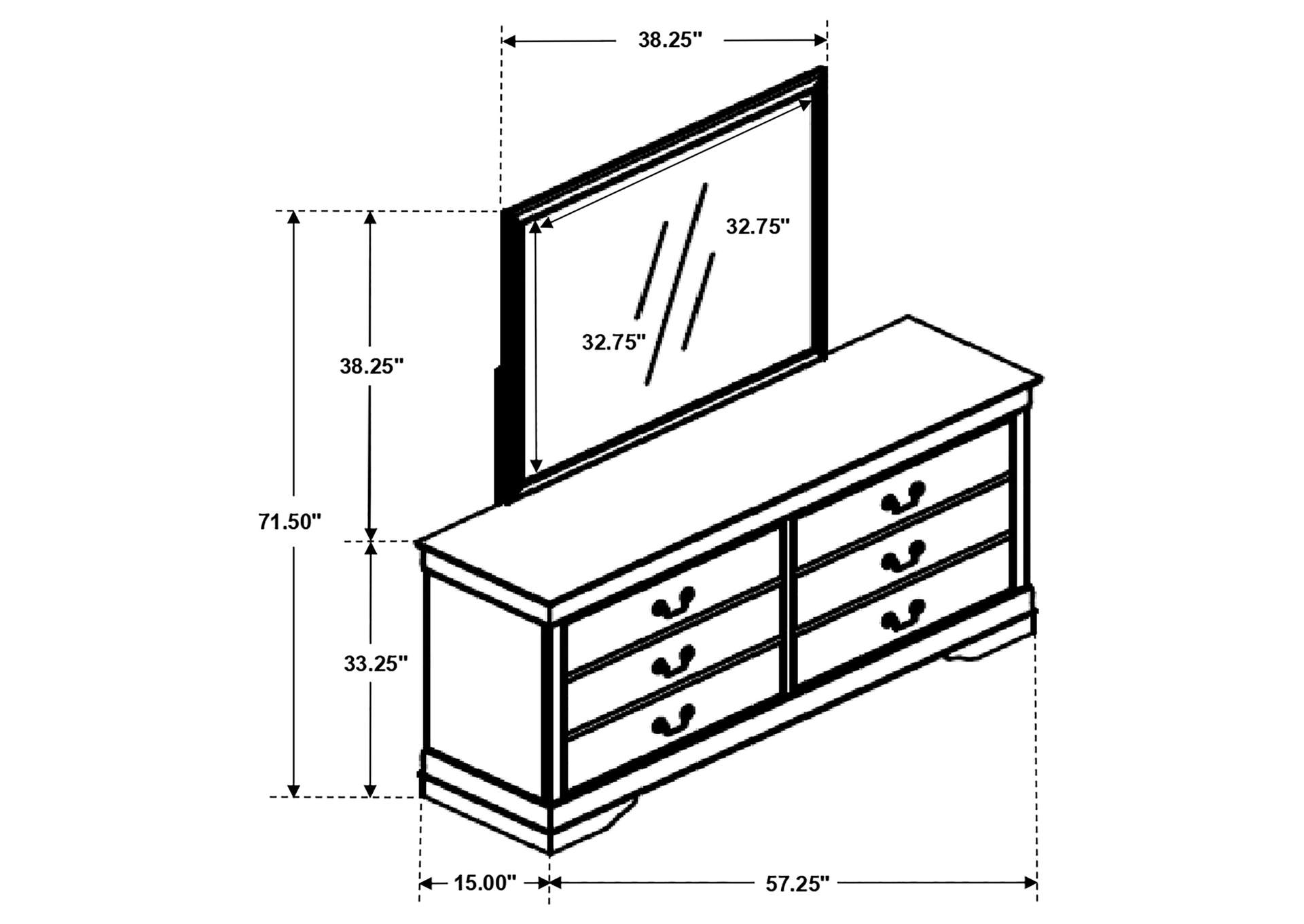 DRESSER WITH MIRROR,Coaster Furniture