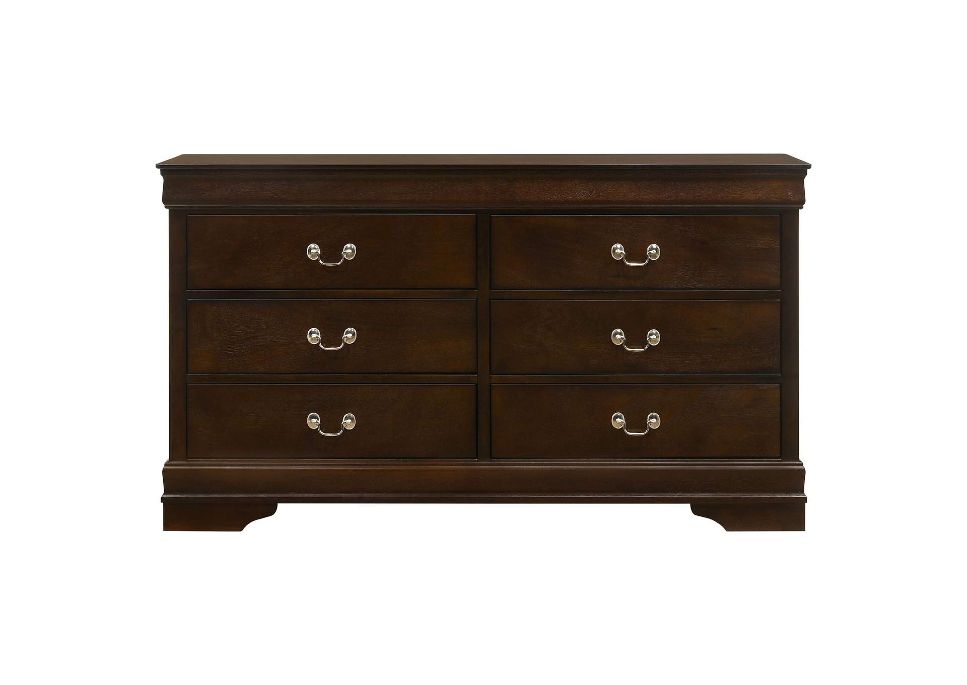 Louis Philippe 6-drawer Dresser Cappuccino,Coaster Furniture