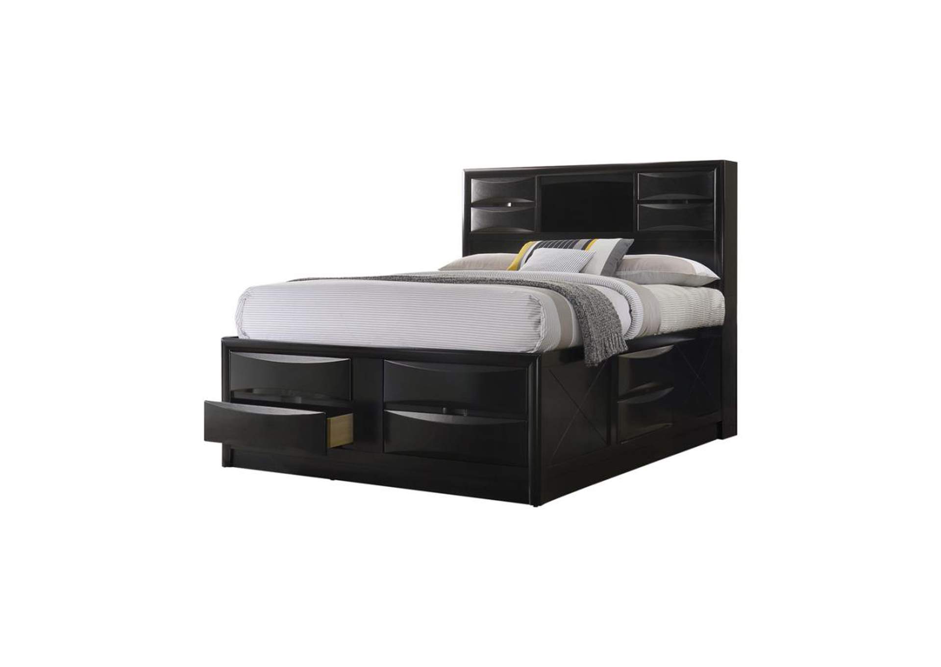 Briana California King Platform Storage Bed Black,Coaster Furniture