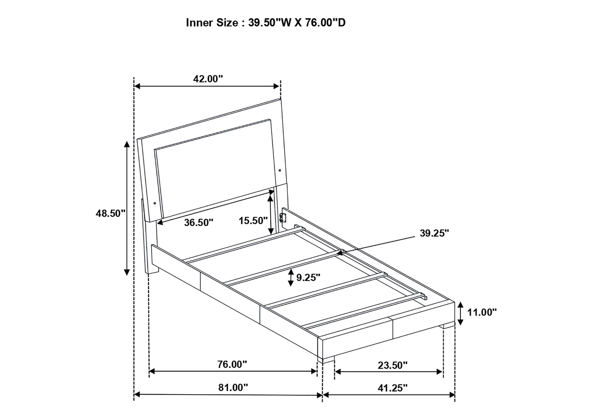 TWIN BED 4 PC SET,Coaster Furniture