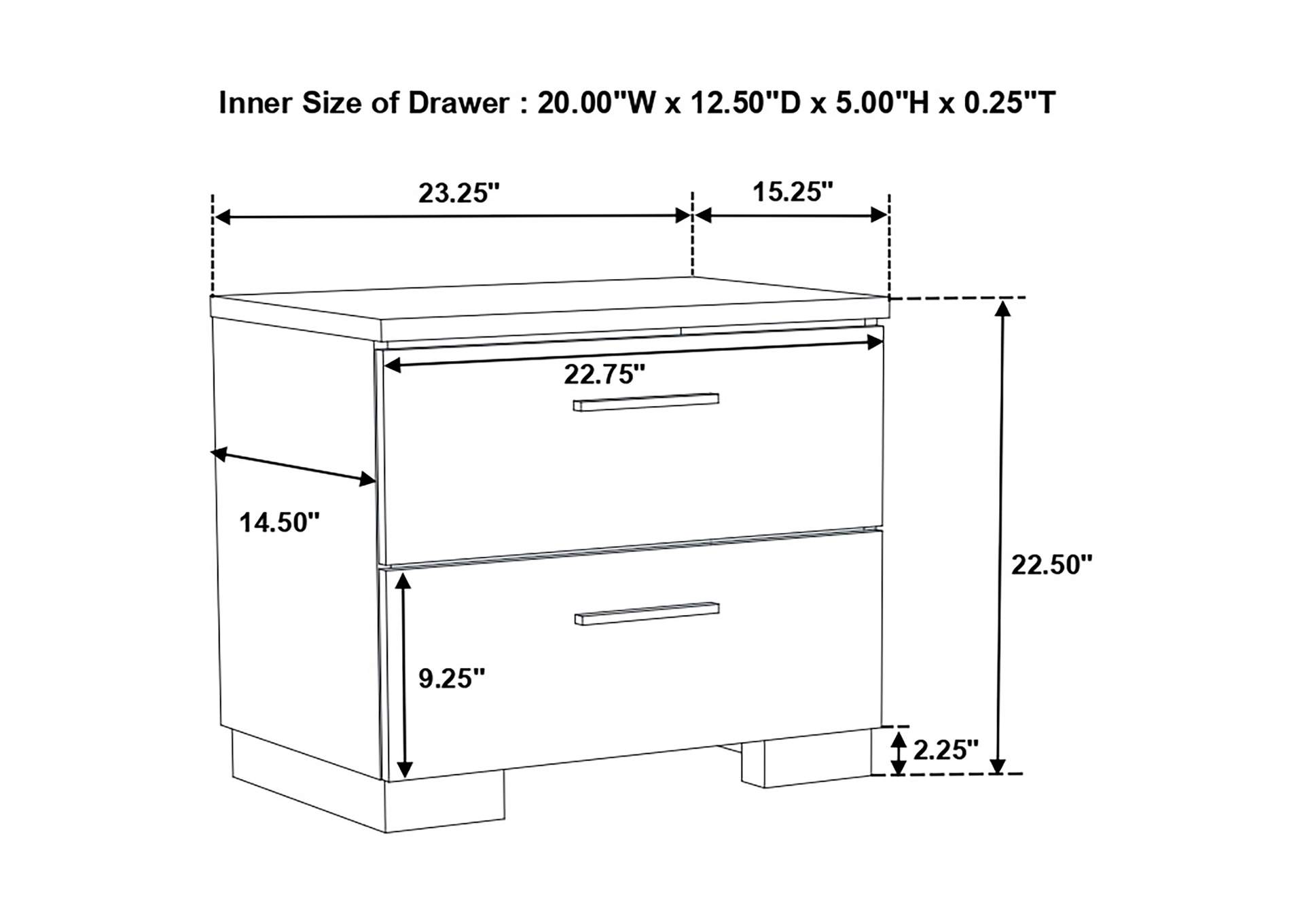 Felicity Panel Bedroom Set Glossy White,Coaster Furniture