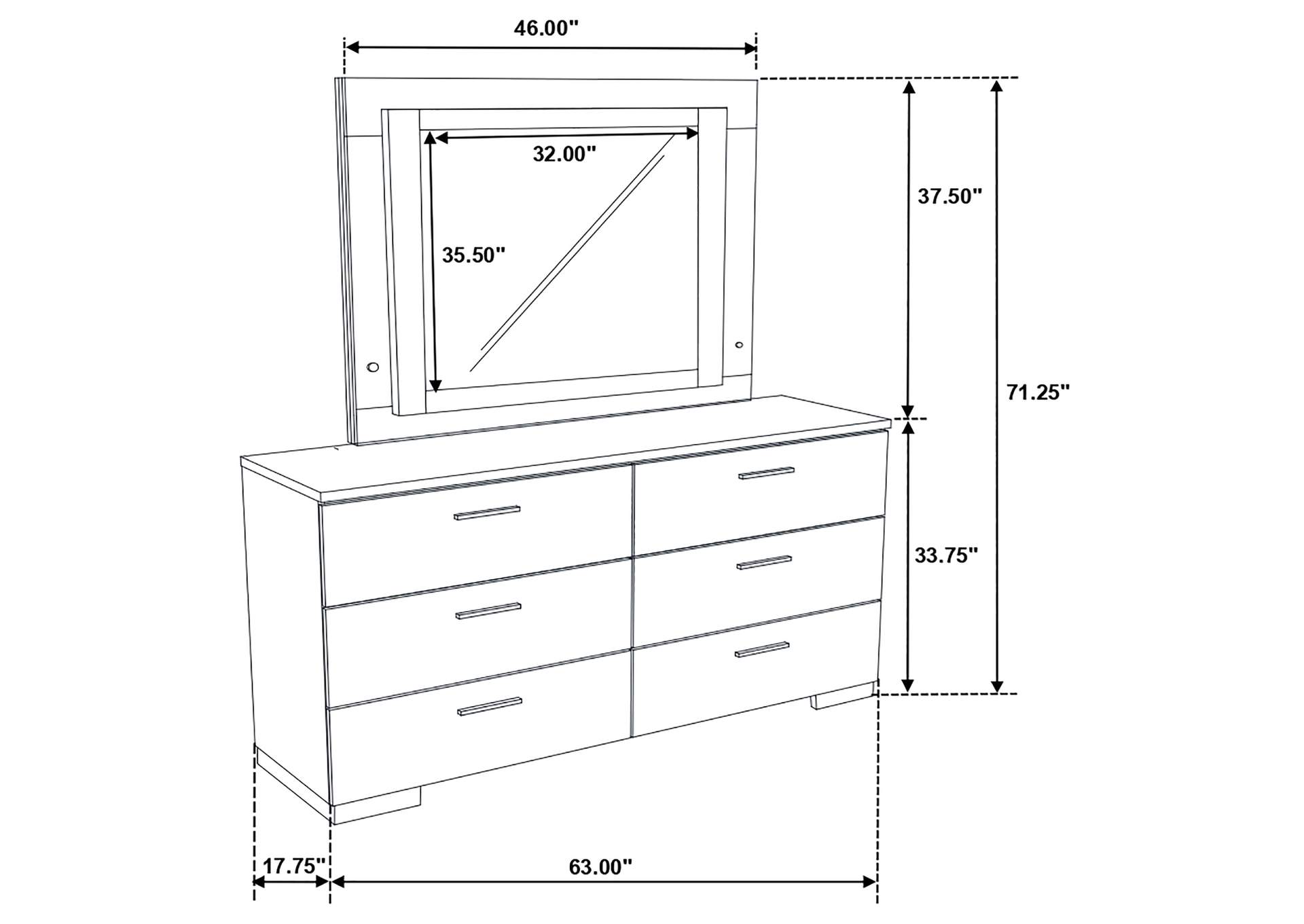 DRESSER WITH MIRROR,Coaster Furniture