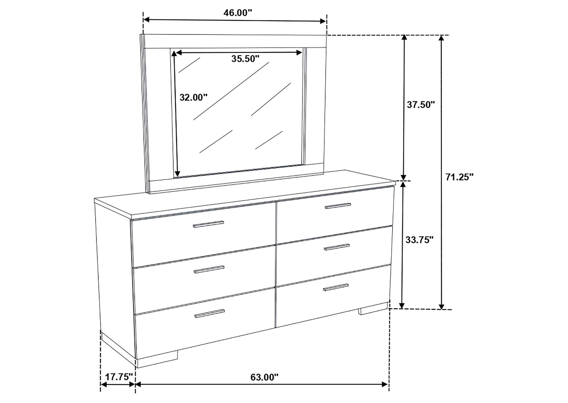 DRESSER WITH MIRROR,Coaster Furniture