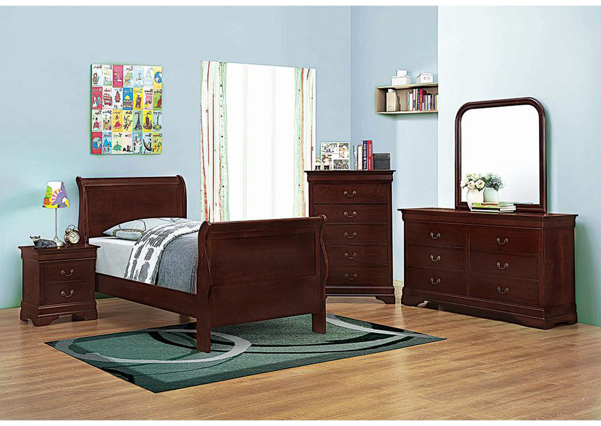 Cherry Twin Bed,ABF Coaster Furniture
