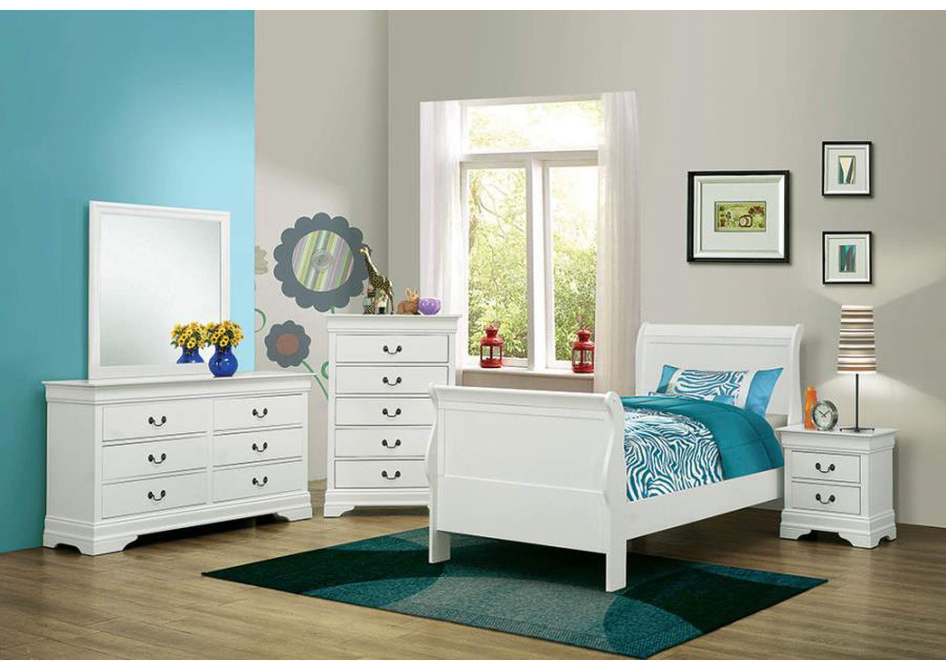 Louis Philippe Bedroom Set With Sleigh Headboard,Coaster Furniture