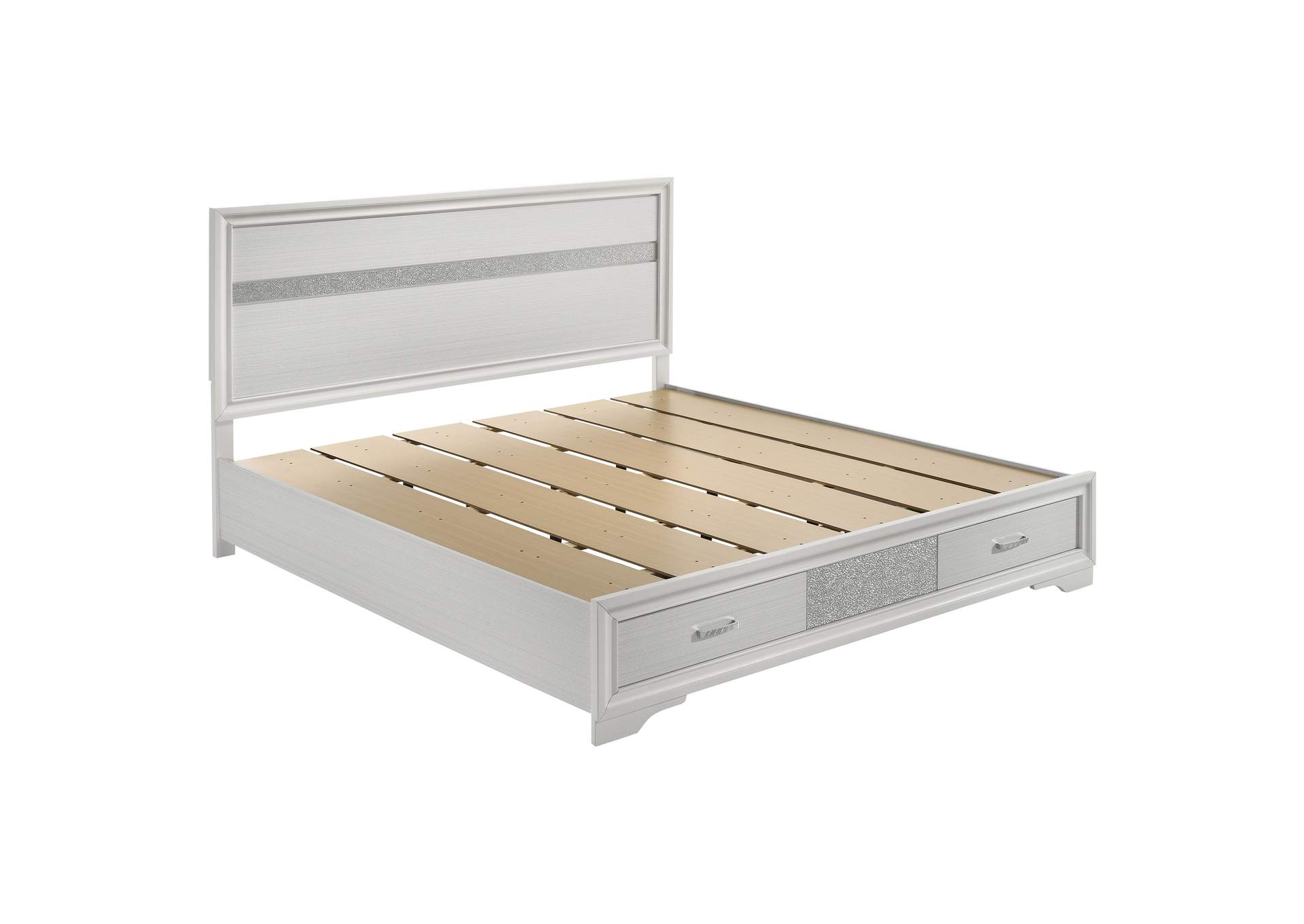 Miranda Eastern King 2-drawer Storage Bed White,Coaster Furniture