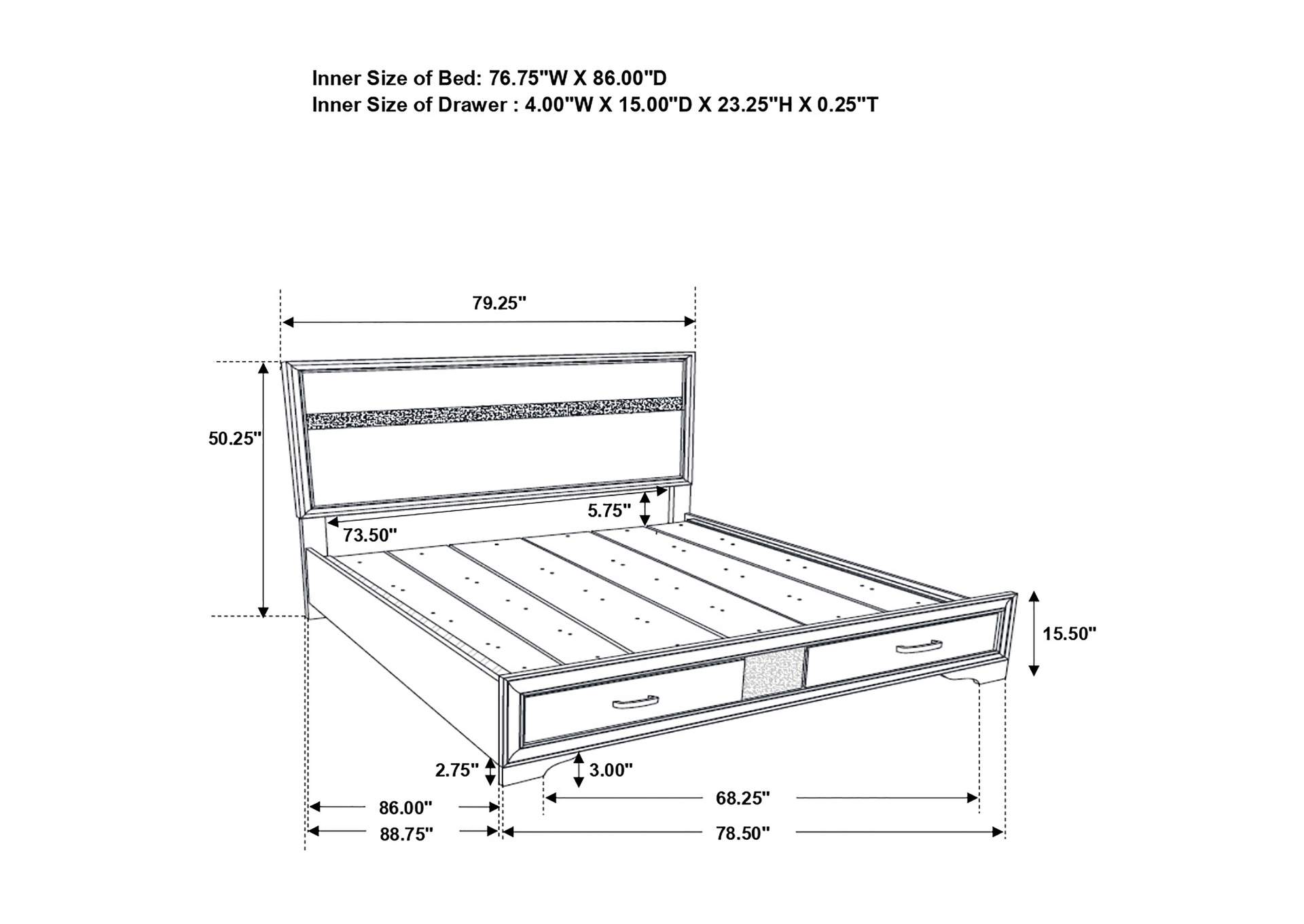 Miranda Platform Storage Bedroom Set,Coaster Furniture