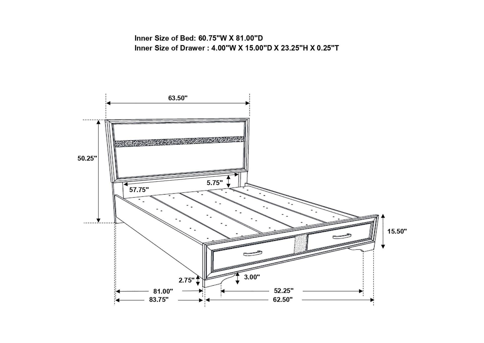 Miranda Platform Storage Bedroom Set,Coaster Furniture