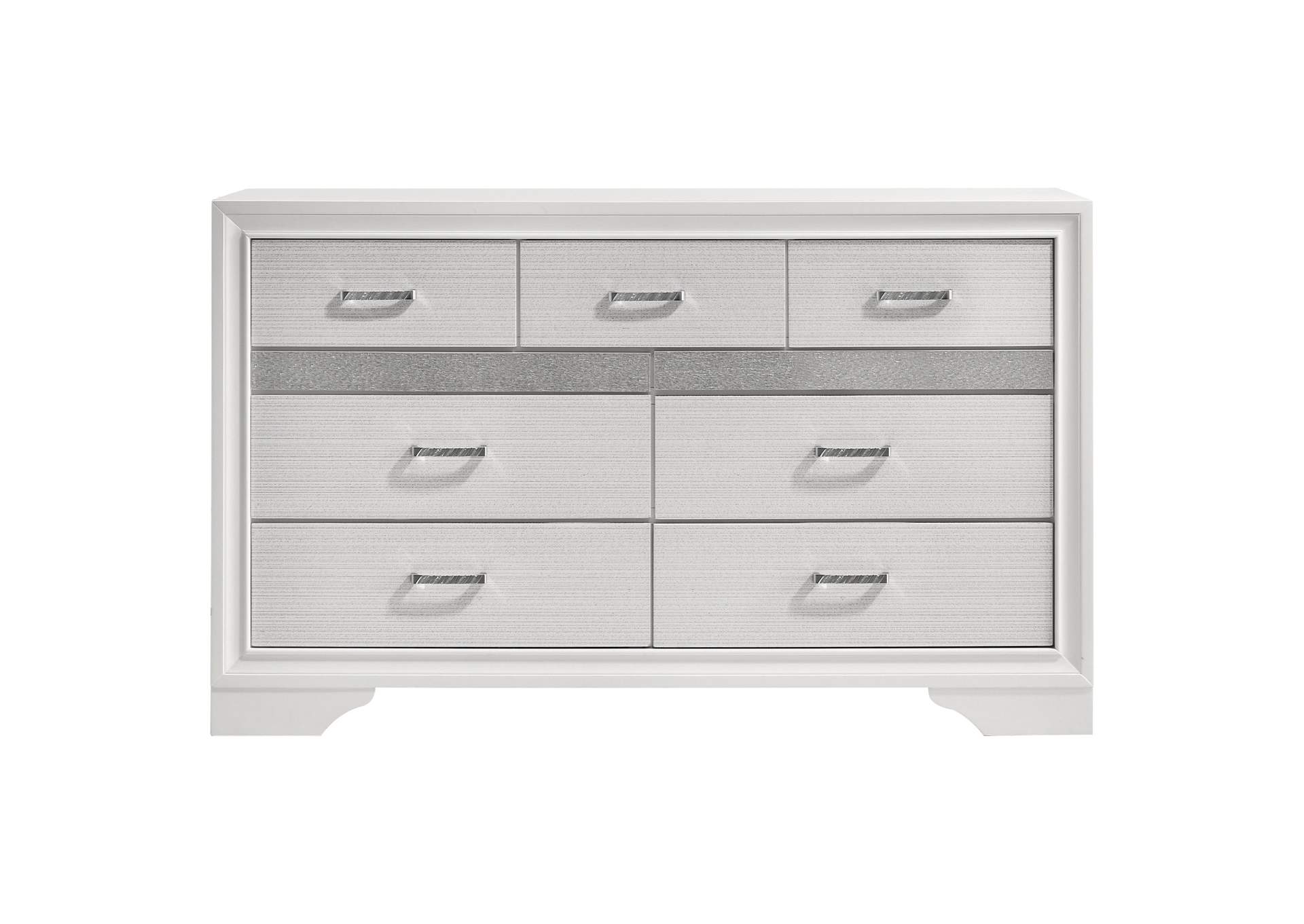 Miranda 7-drawer Dresser White and Rhinestone,Coaster Furniture