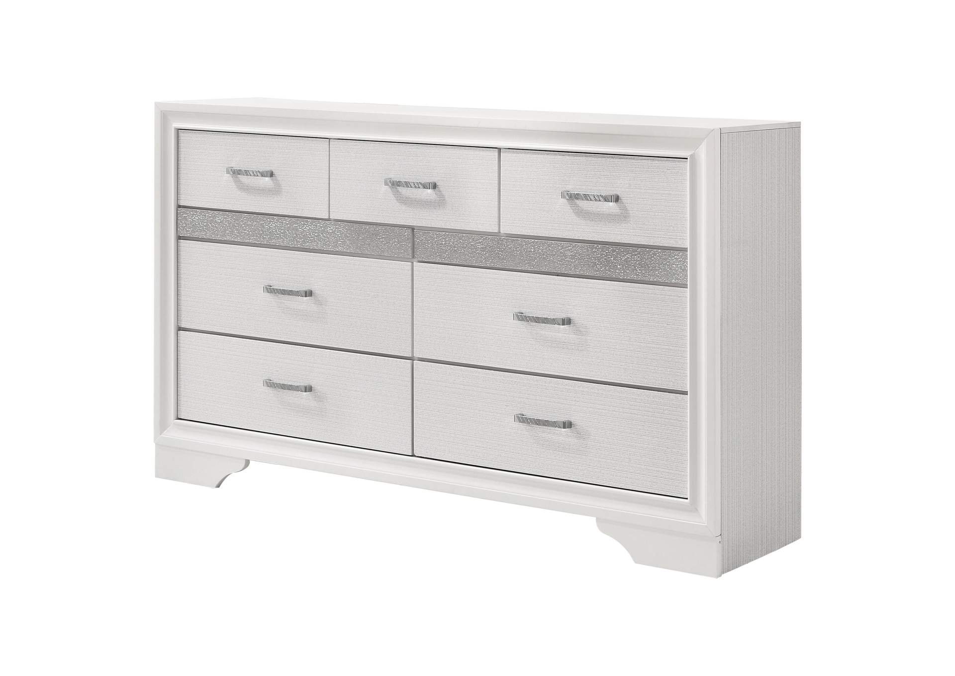 Miranda 7-drawer Dresser White and Rhinestone,Coaster Furniture