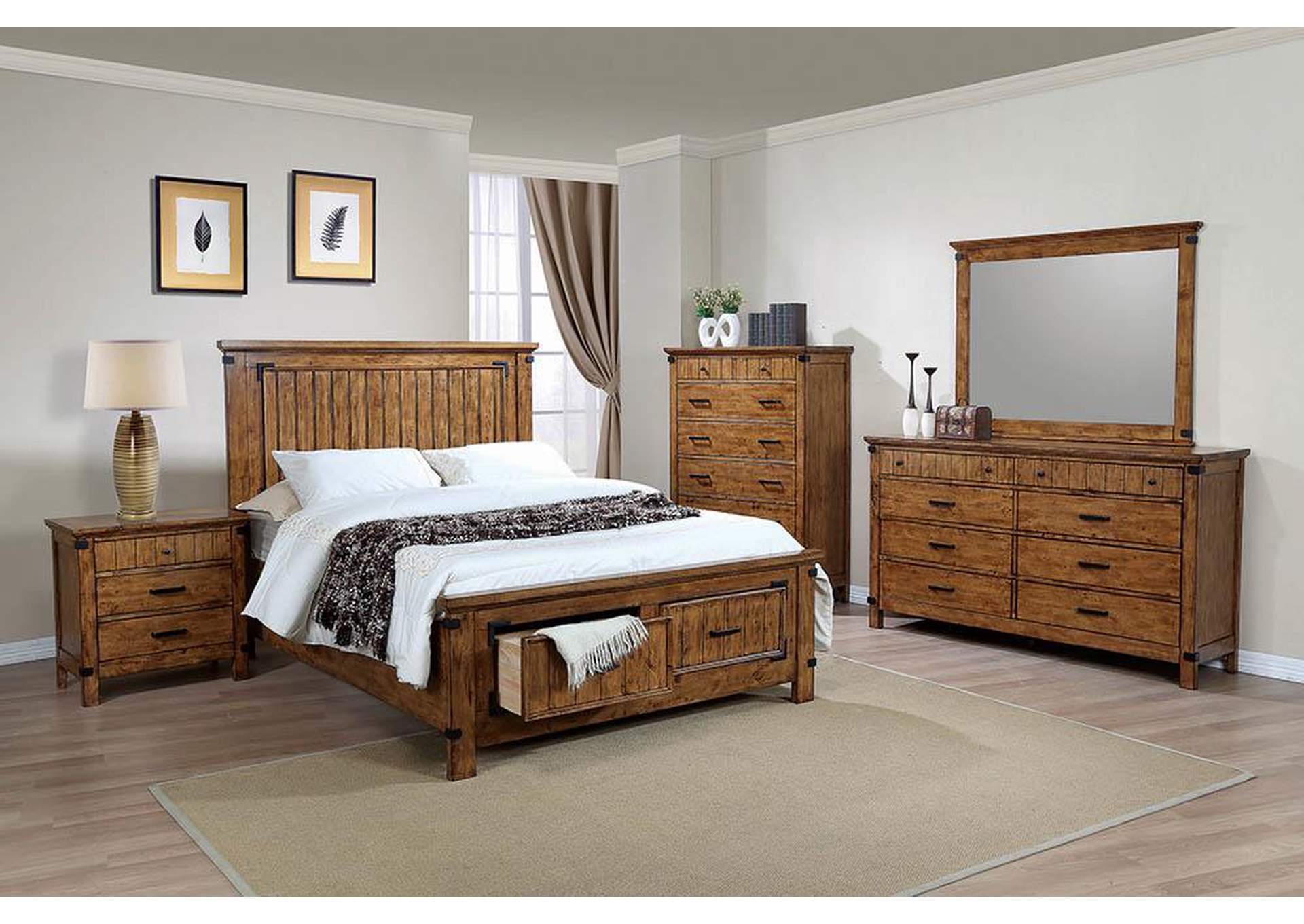 Natural & Honey Full Storage Bed,ABF Coaster Furniture