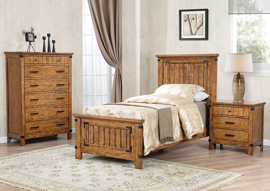Natural & Honey Twin Panel Bed,ABF Coaster Furniture