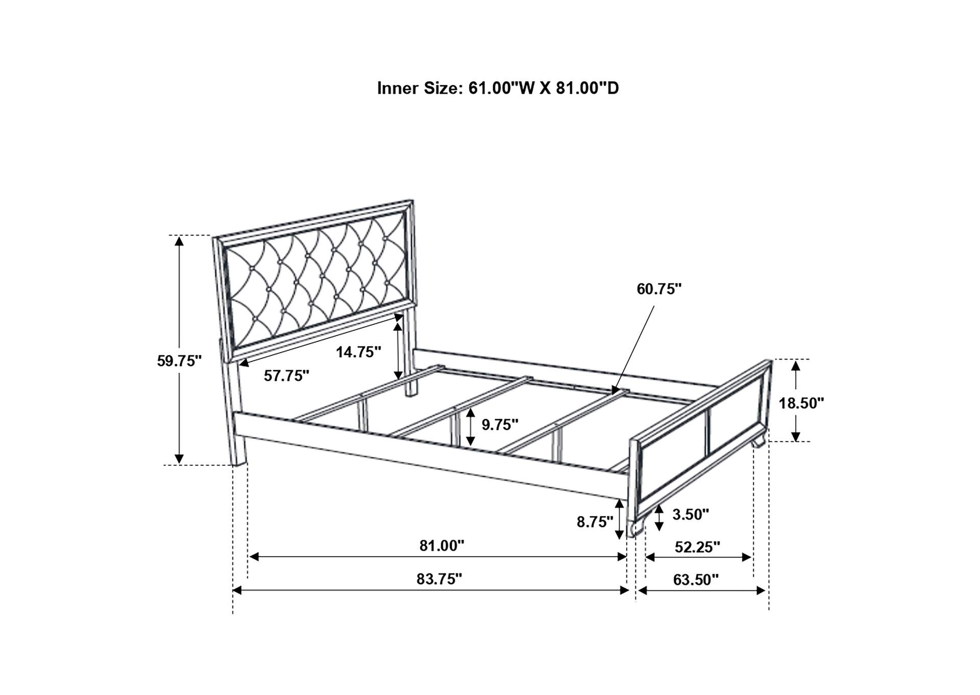 Beaumont Bedroom Set Metallic Champagne,Coaster Furniture