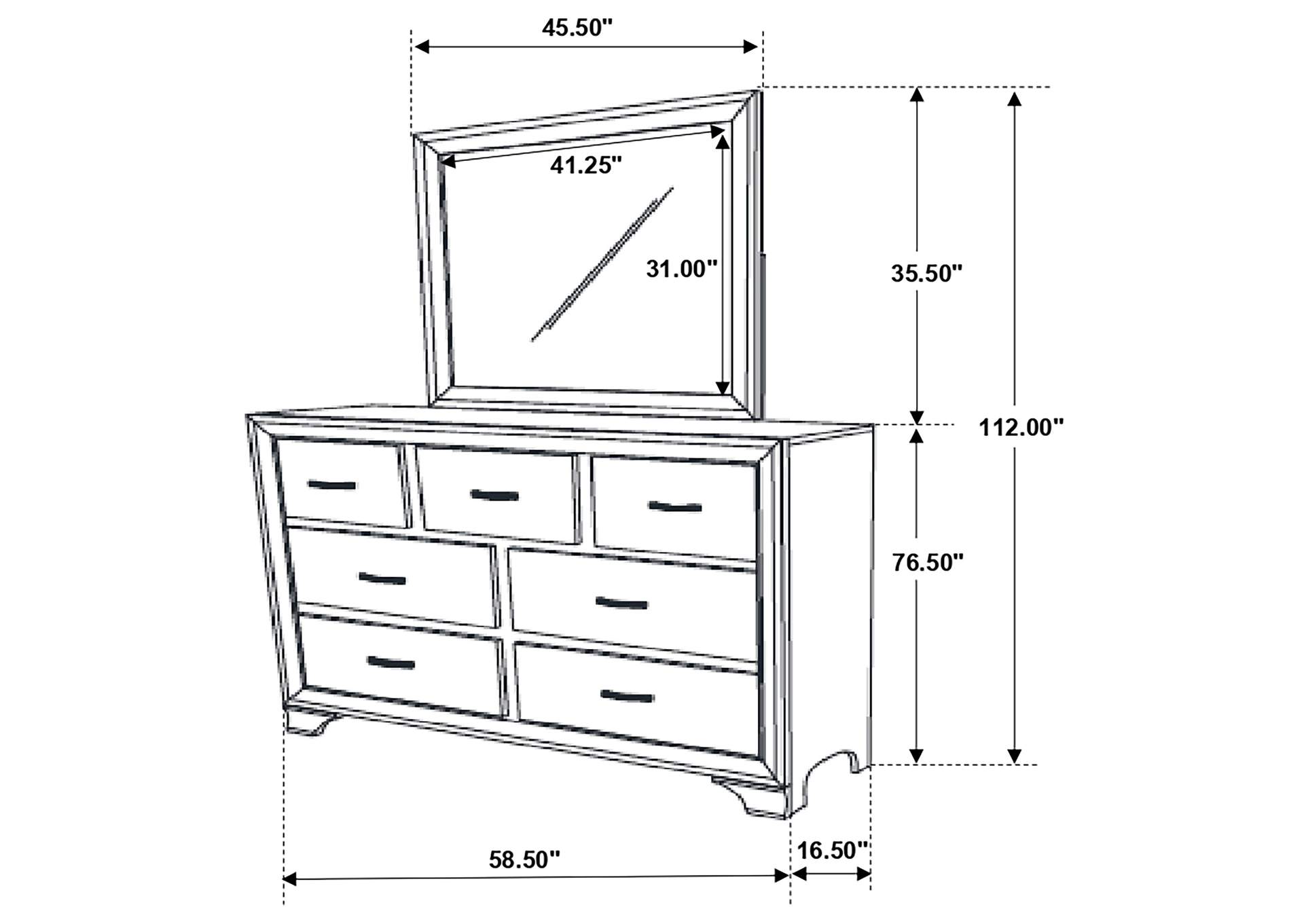 DRESSER WITH MIRROR,Coaster Furniture