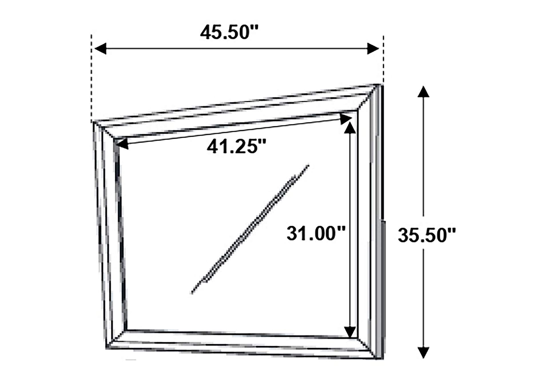 Beaumont Rectangular Mirror Champagne,Coaster Furniture