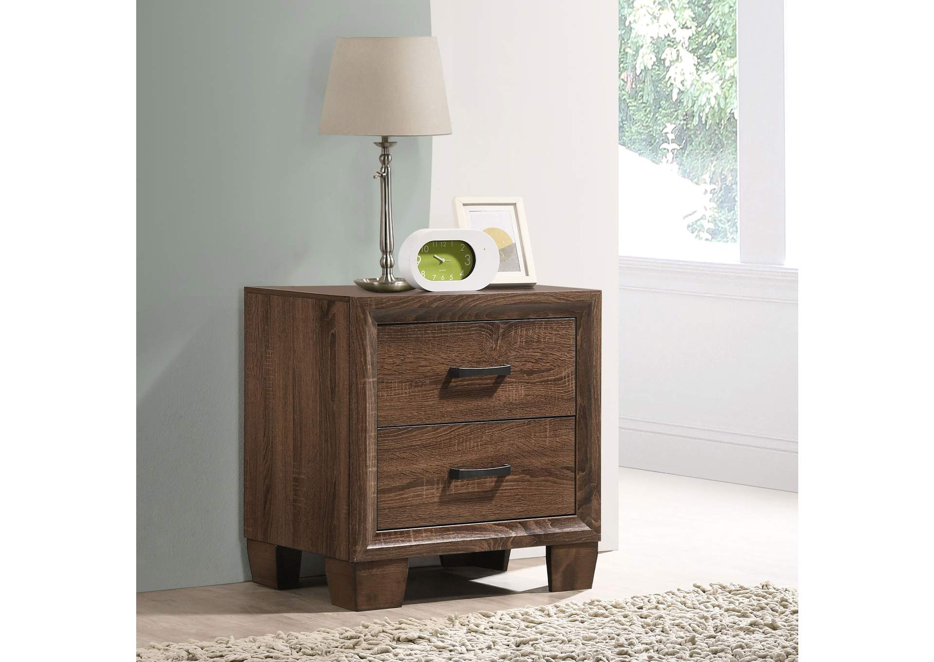 Brandon 2-drawer Nightstand Medium Warm Brown,Coaster Furniture