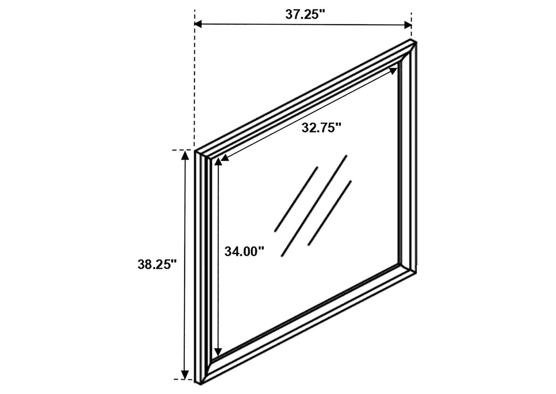 Brandon Framed Mirror Medium Warm Brown,Coaster Furniture