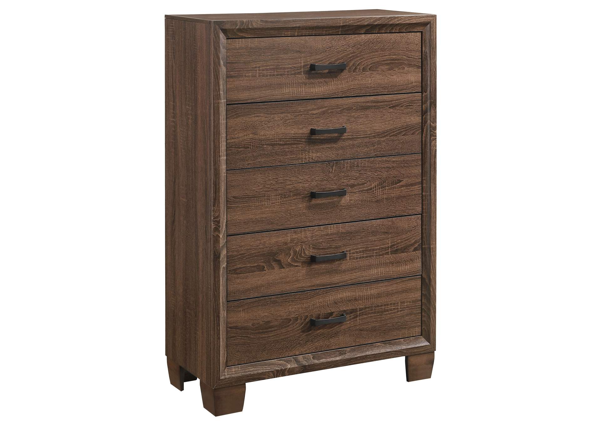 Brandon 5-drawer Chest Medium Warm Brown,Coaster Furniture