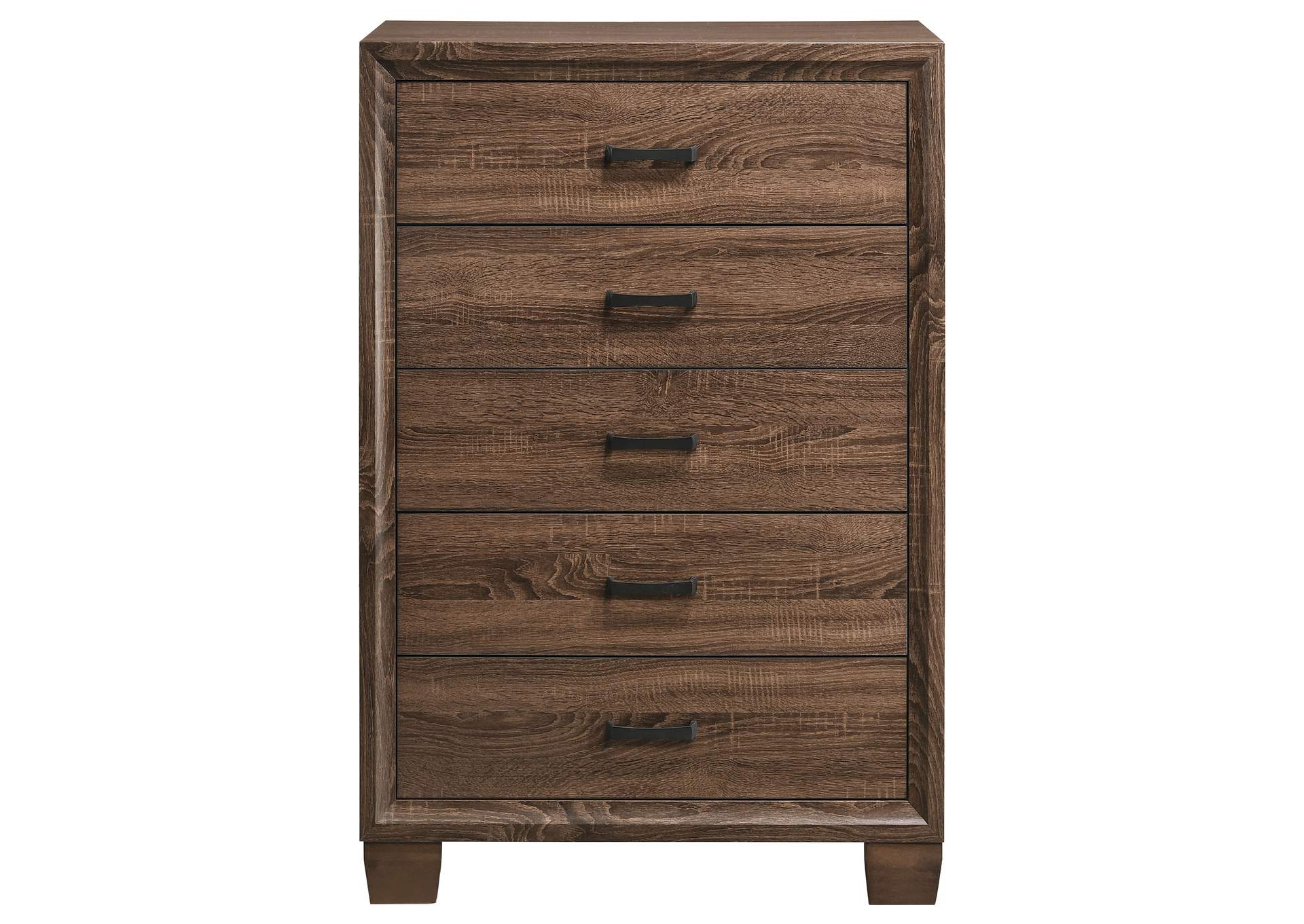 Brandon 5-drawer Chest Medium Warm Brown,Coaster Furniture