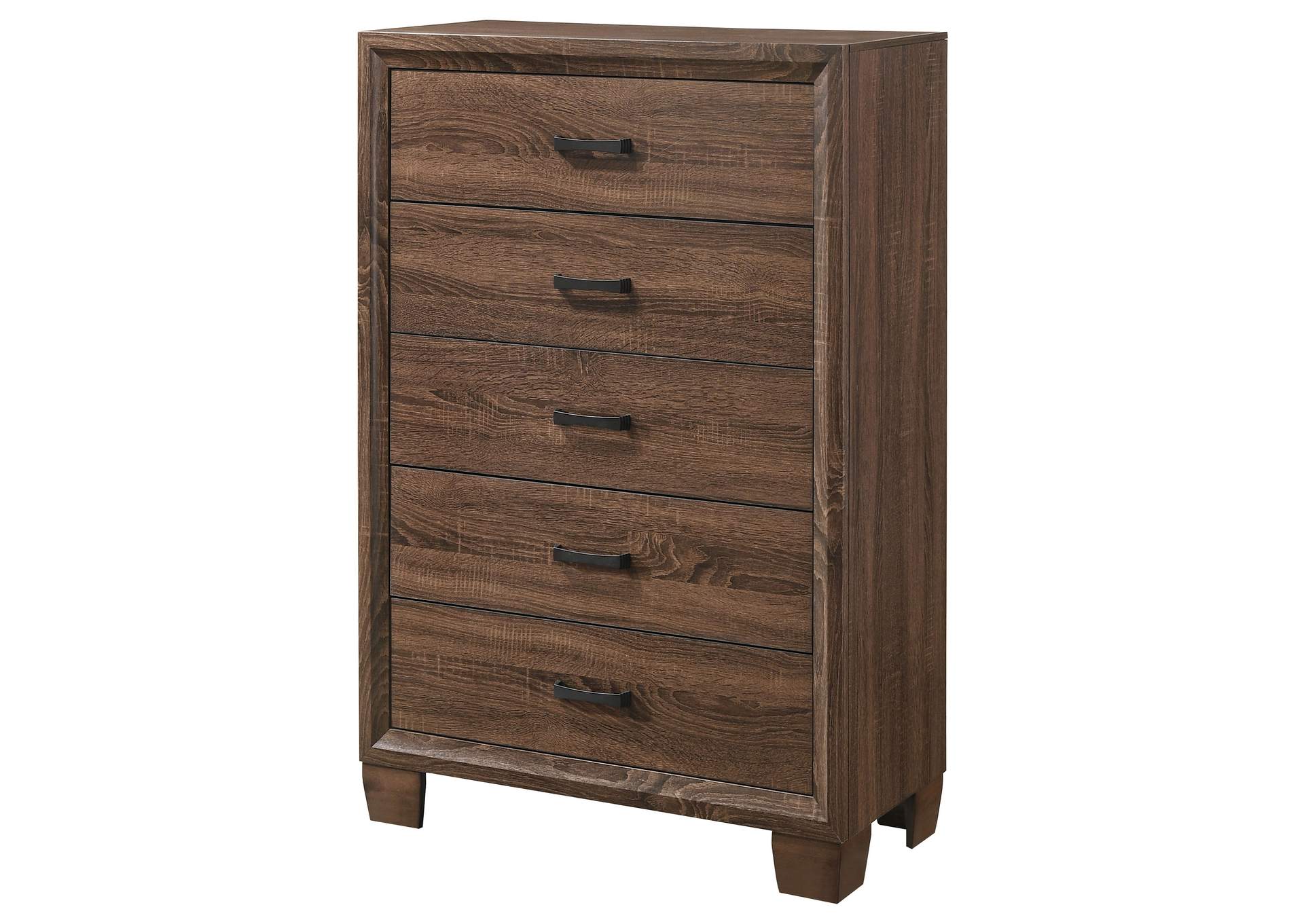 Brandon 5-drawer Chest Medium Warm Brown,Coaster Furniture