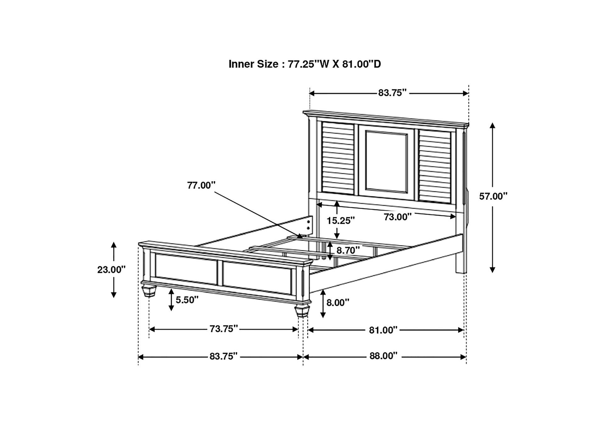 Franco Storage Platform Bedroom Set,Coaster Furniture