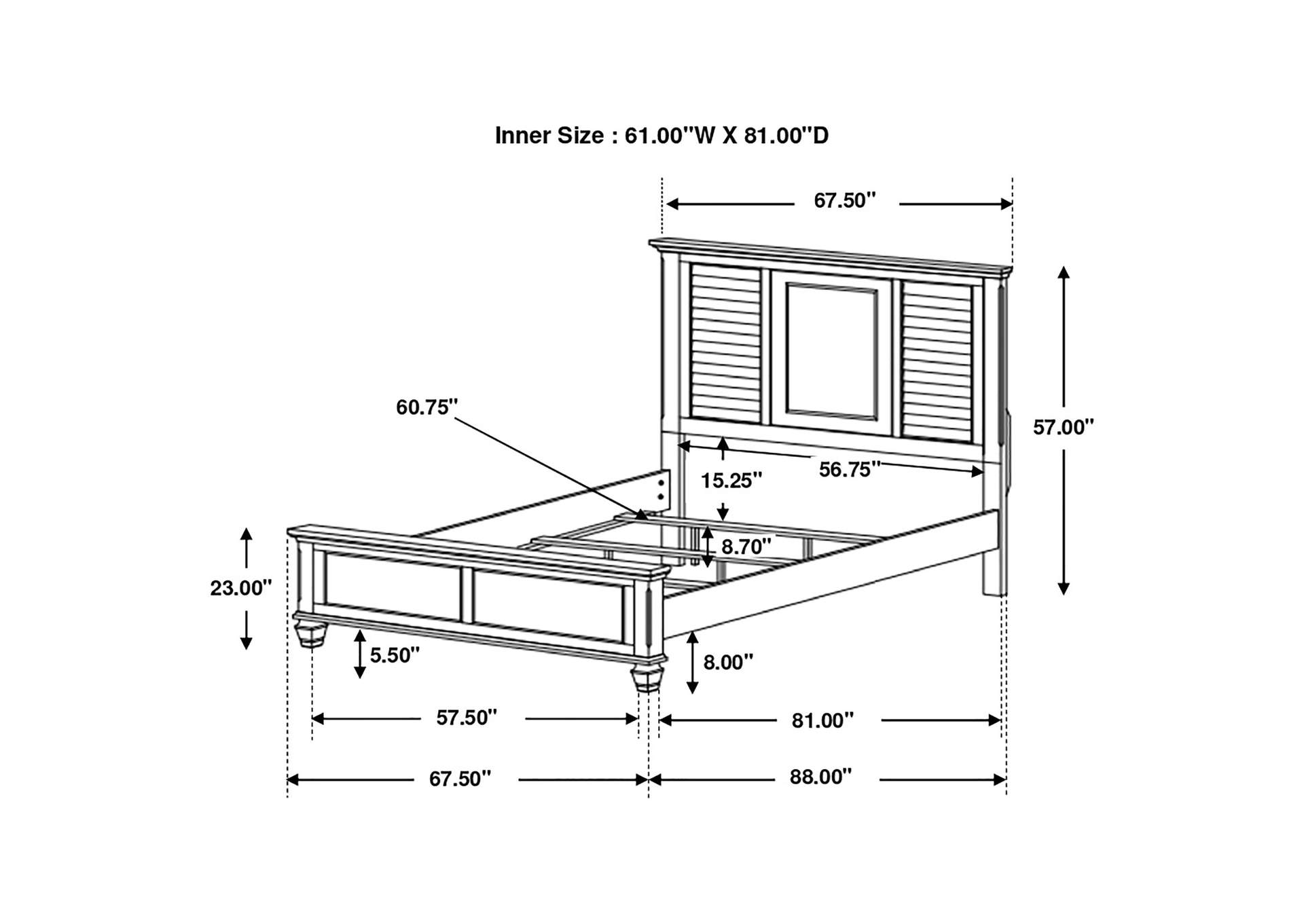 Franco Storage Platform Bedroom Set,Coaster Furniture