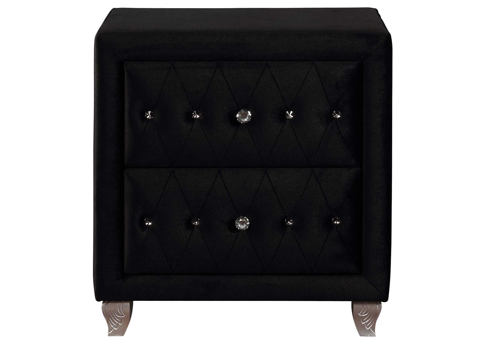 Deanna 2-drawer Rectangular Nightstand Black,Coaster Furniture