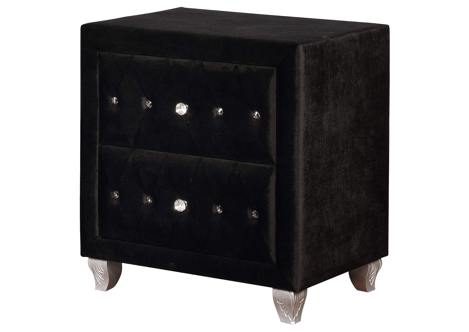 Deanna 2-drawer Rectangular Nightstand Black,Coaster Furniture