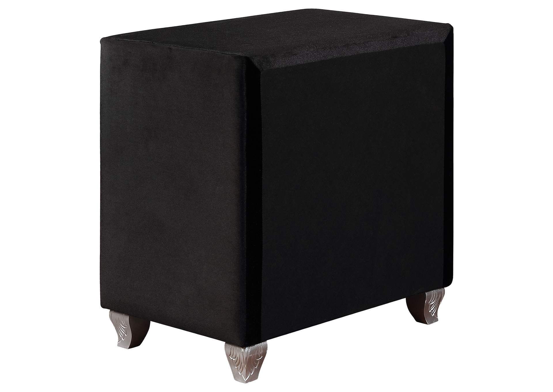 Deanna 2-drawer Rectangular Nightstand Black,Coaster Furniture