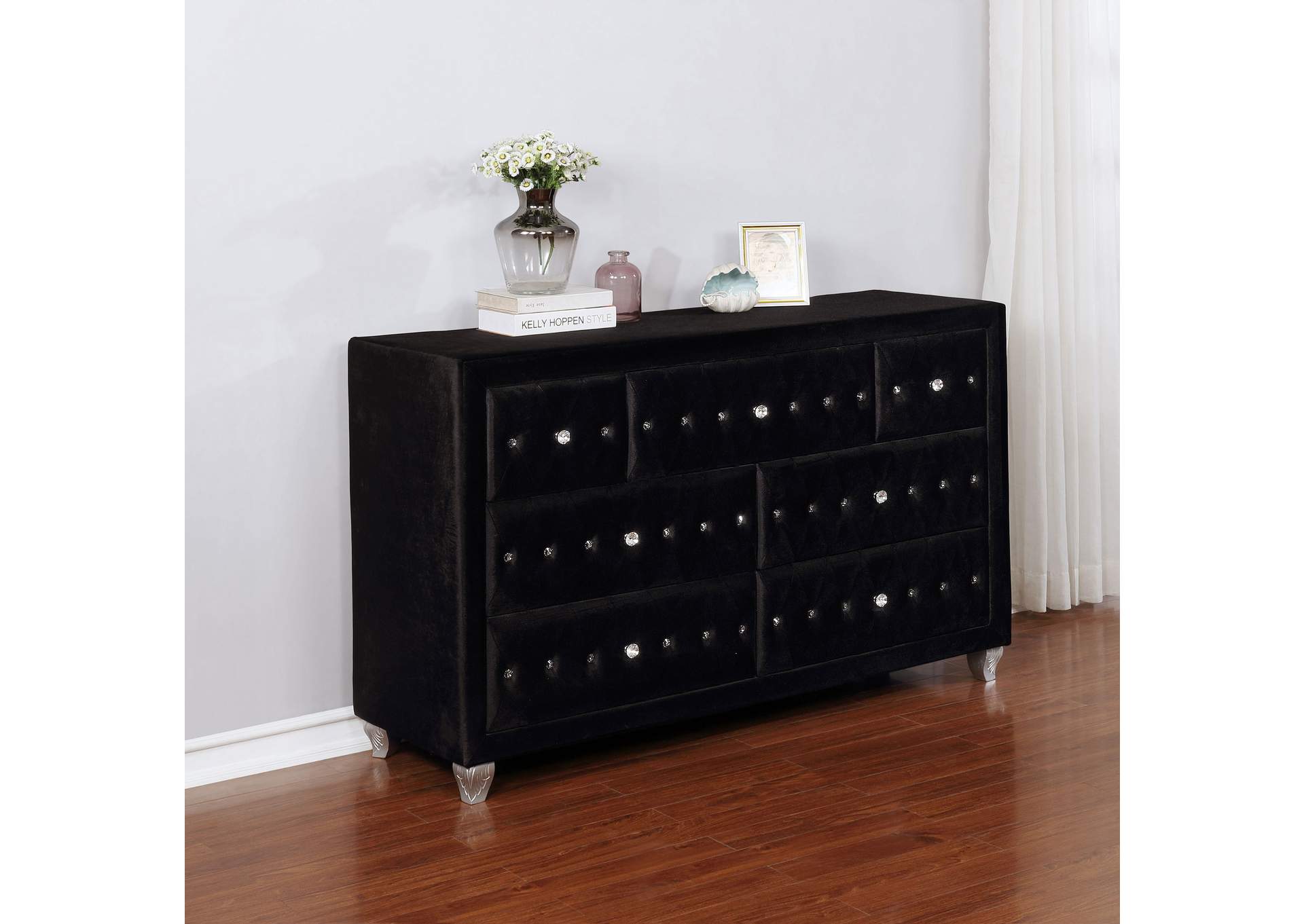 Deanna 7-drawer Rectangular Dresser Black,Coaster Furniture